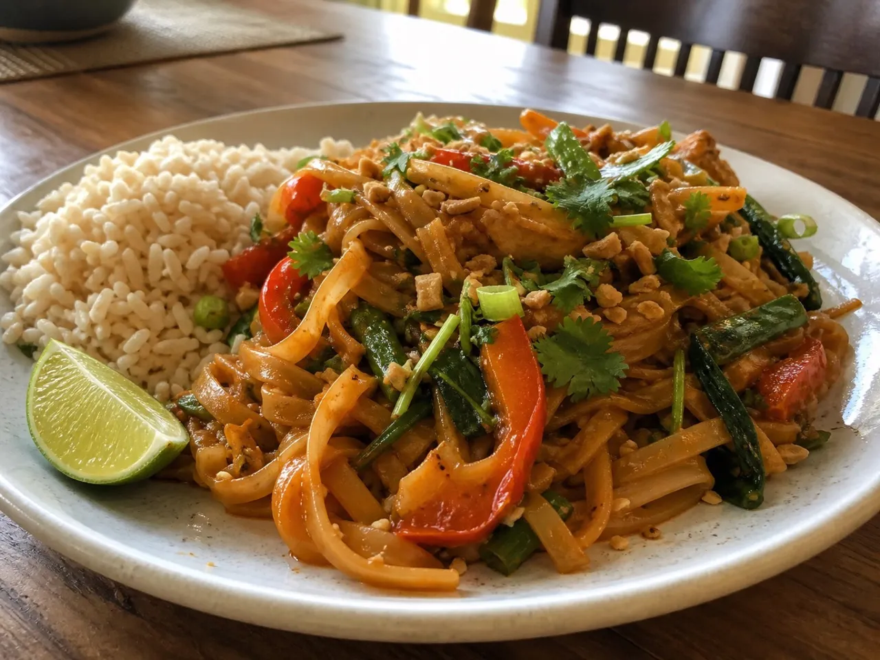 30-Minute Veggie Pad Thai — served