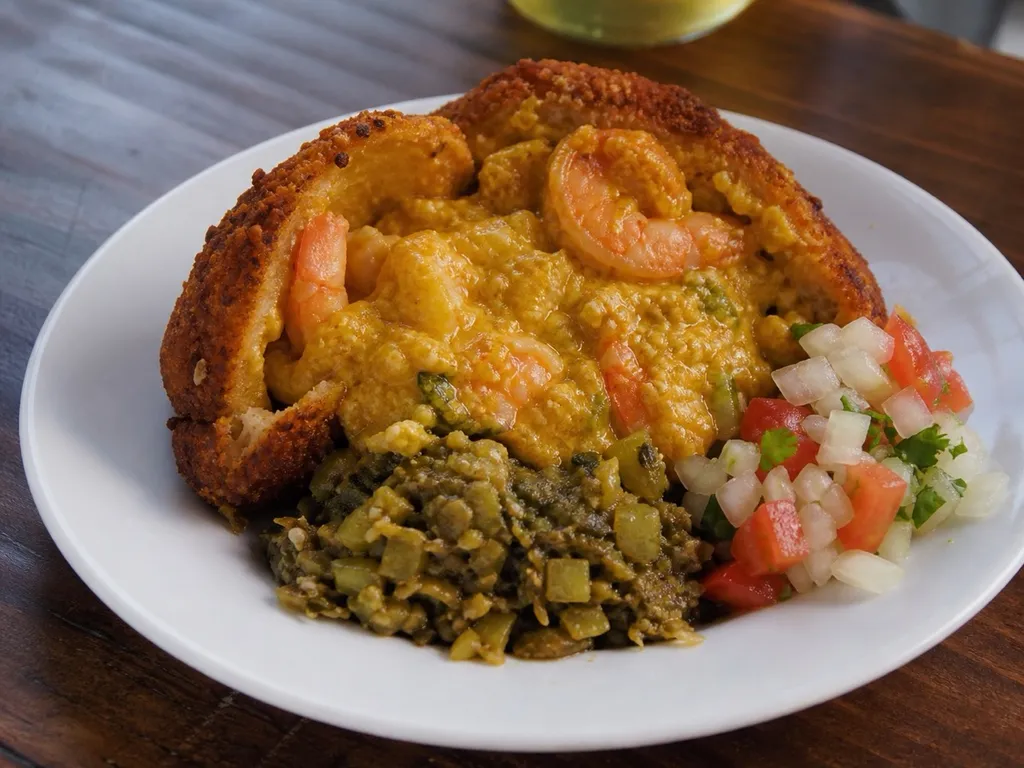 Acarajé — plated and served