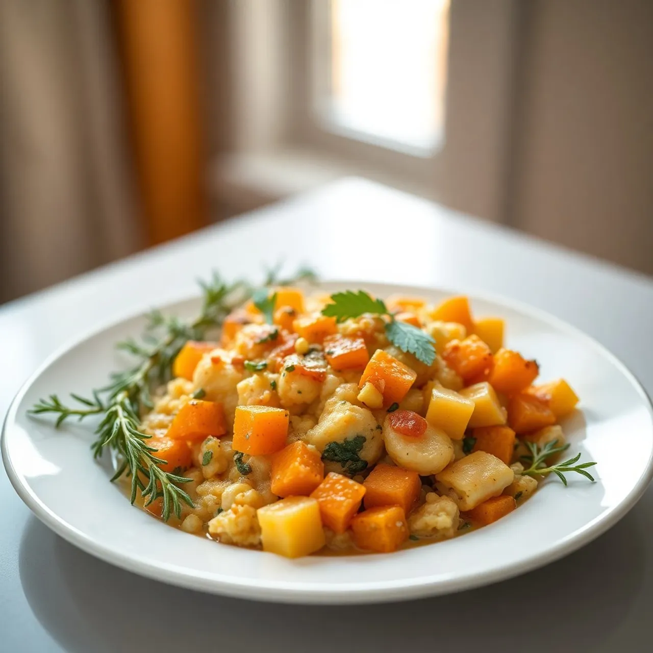 Acorn, Butternut Squash and Parsnips Gratin — Vegetables & Sides recipe