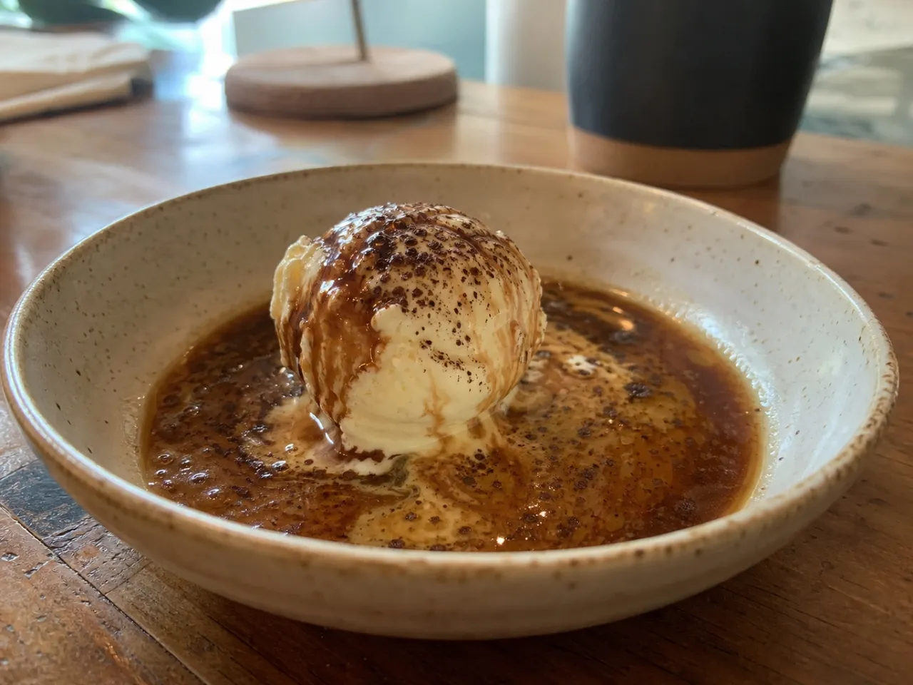 Affogato — served