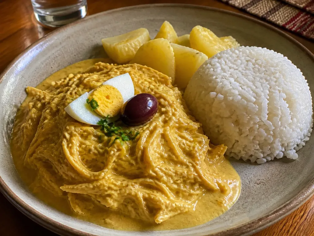 Ají de Gallina — plated and served