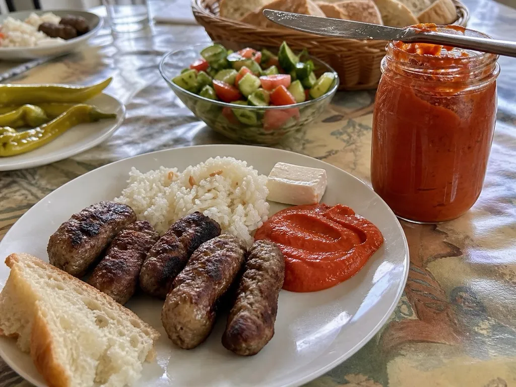 Ajvar — plated and served