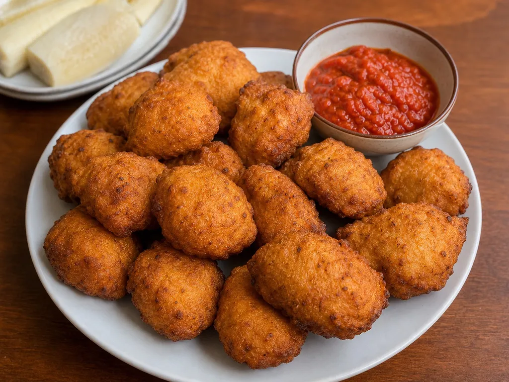 Akara — plated and served