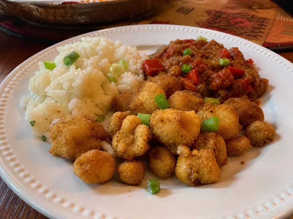 Alligator Bites — plated and served
