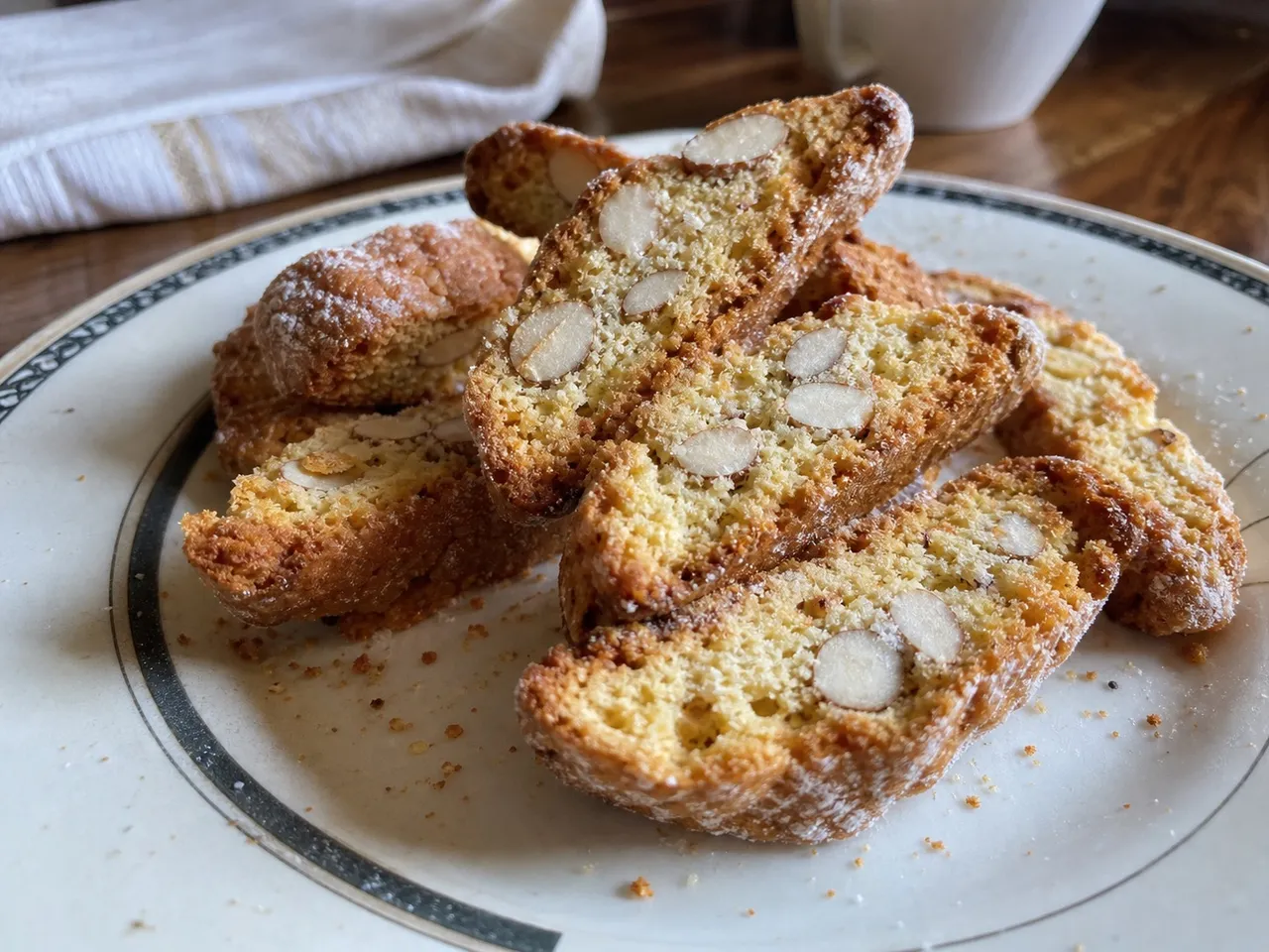 Almond Biscotti — served