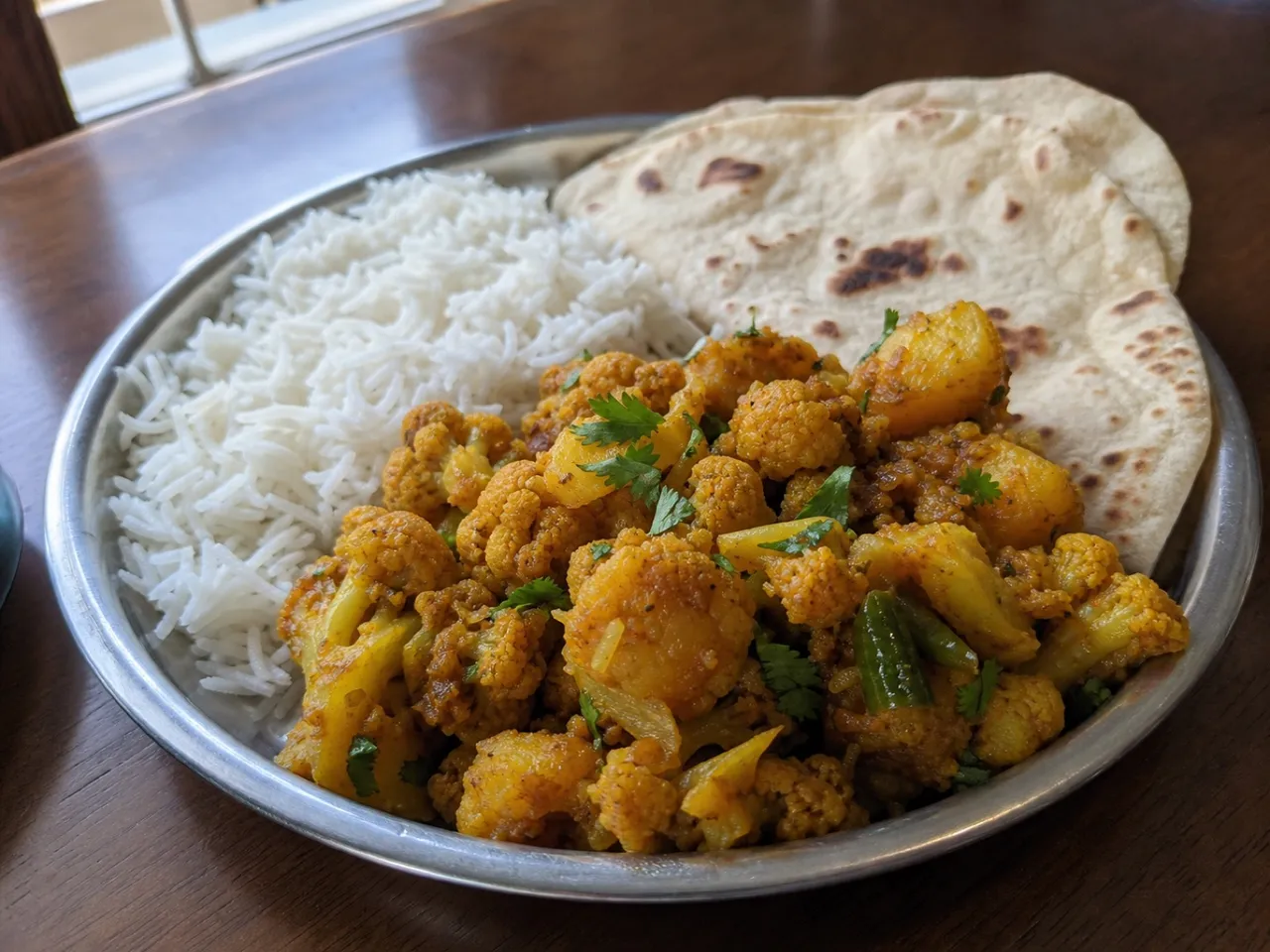 Aloo Gobi — served