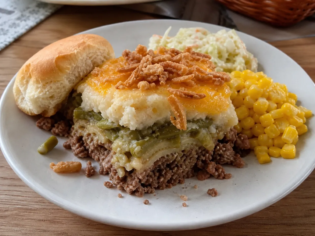 Amish Six Layer Dinner — served