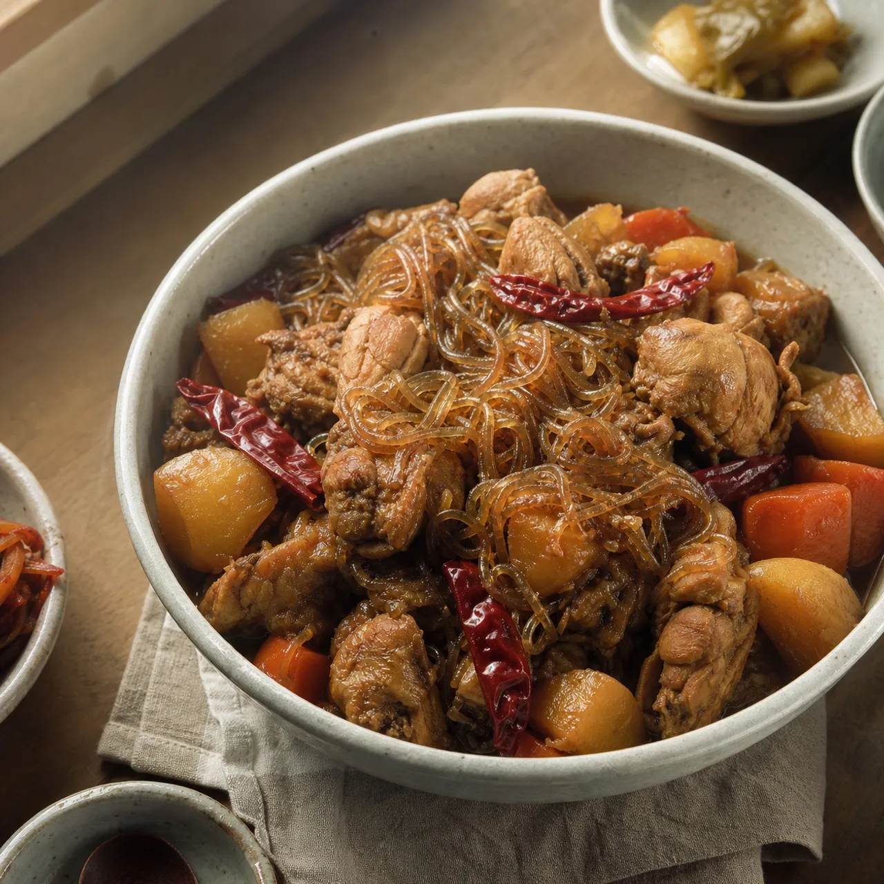 Andong Jjimdak (Braised Chicken with Glass Noodles) — Korean recipe