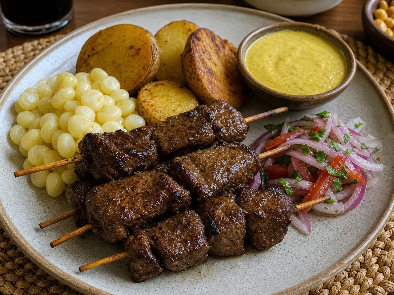 Anticuchos — served