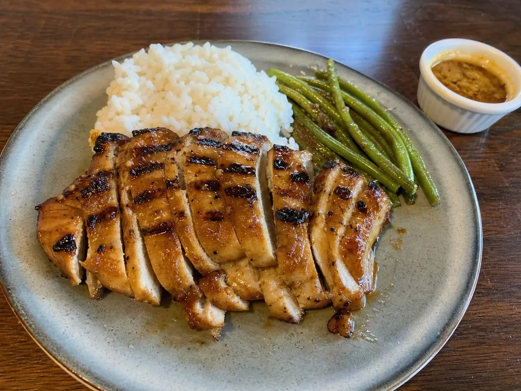 Apple Juice Marinade — plated and served