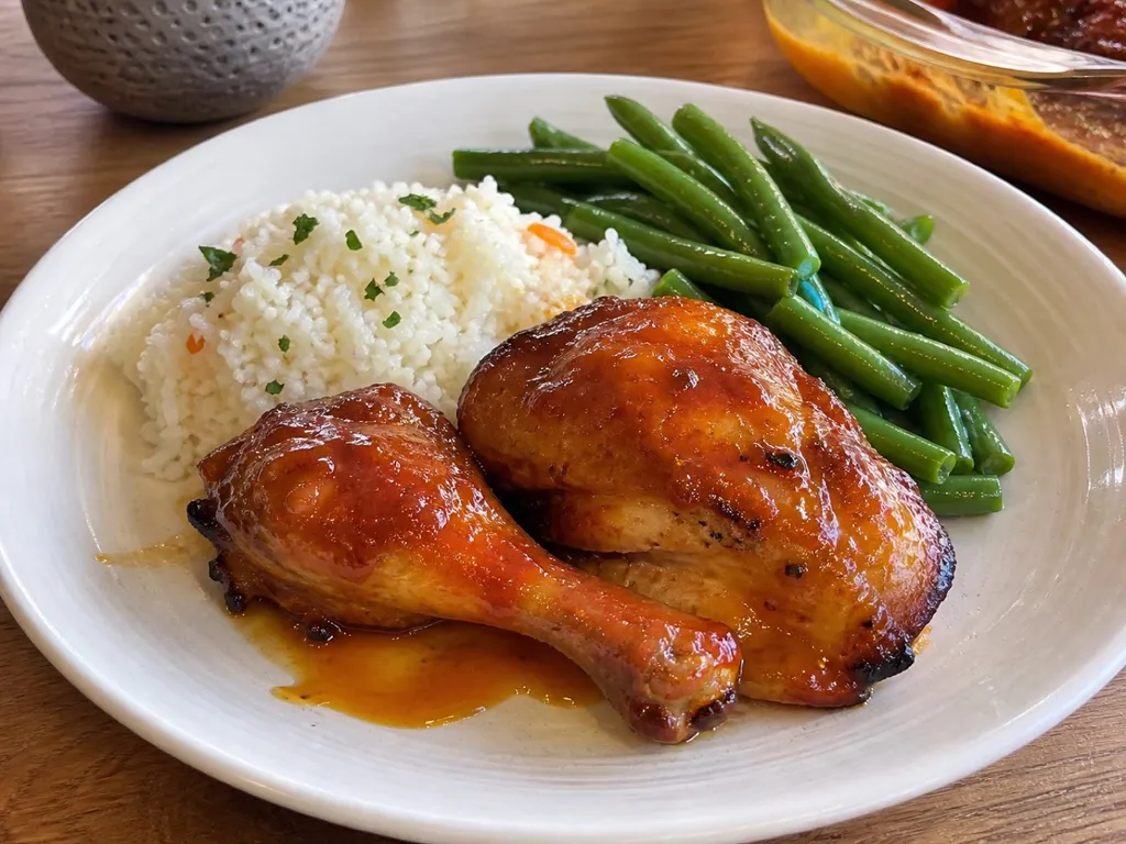 Apricot Basting Sauce — plated and served