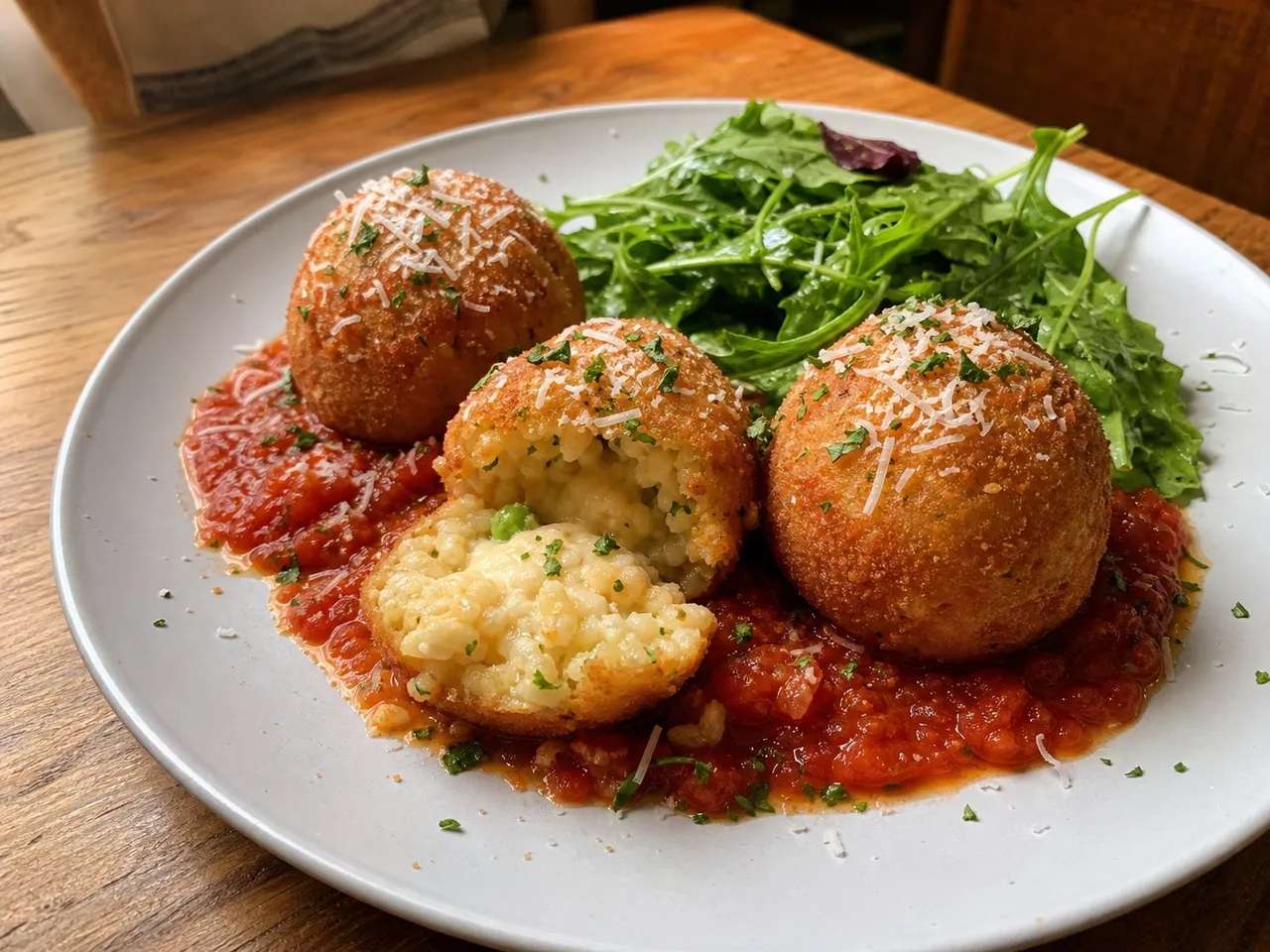 Arancini — served