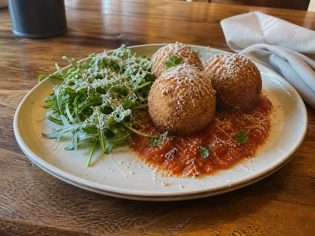 Arancini — served