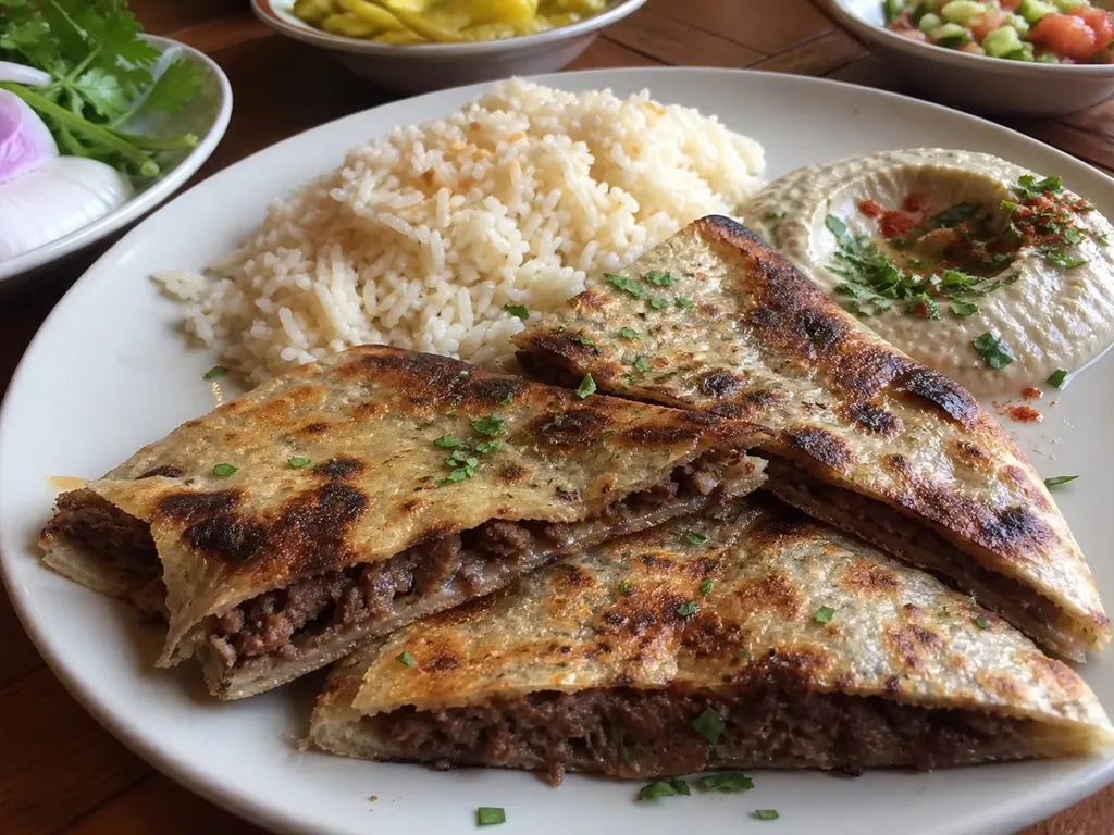 Arayes — plated and served