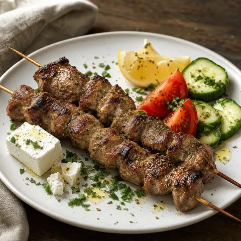 Arni Souvlaki (Grilled Lamb Skewers) — Greek recipe