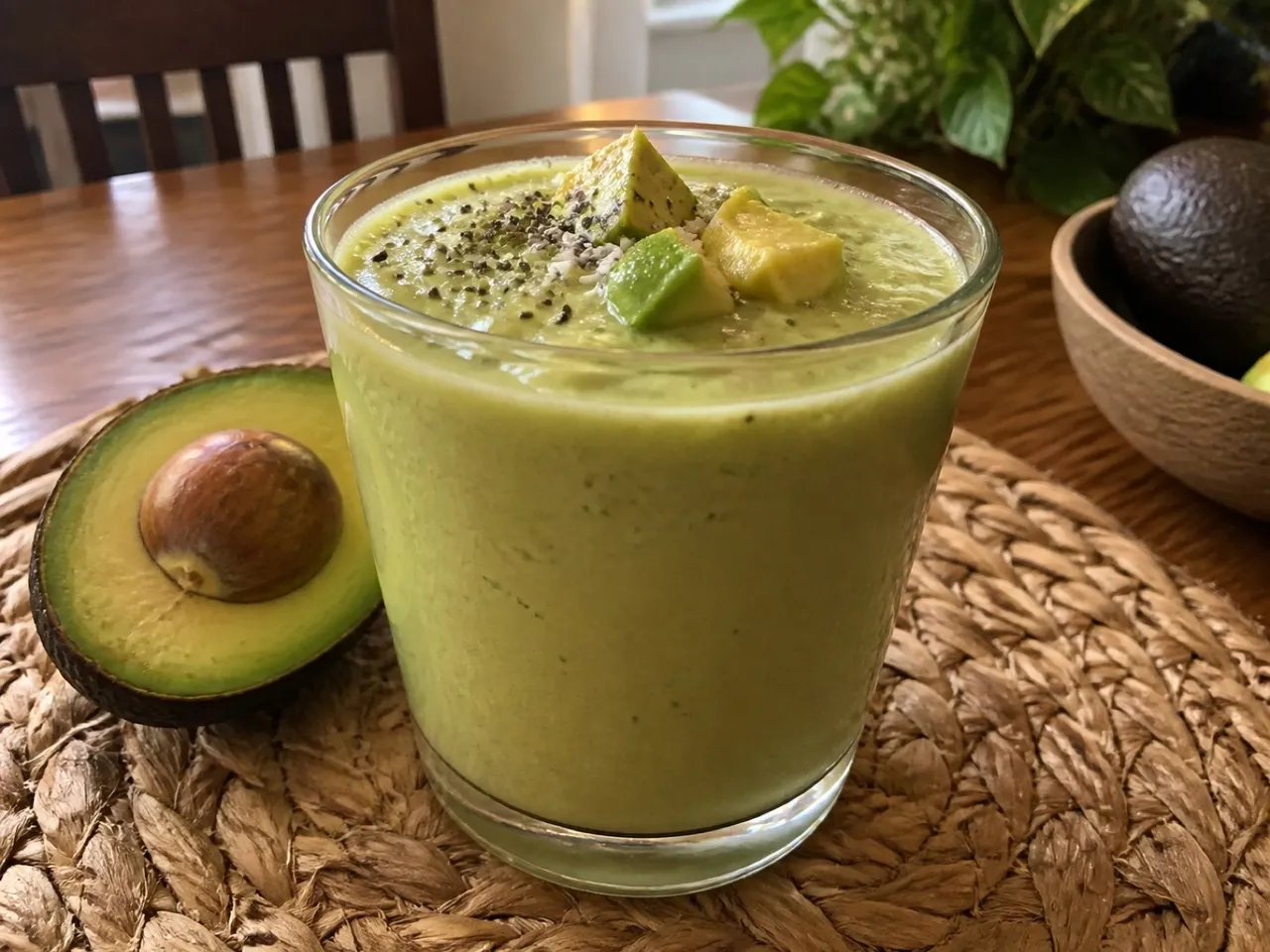 Avocado Smoothie — served