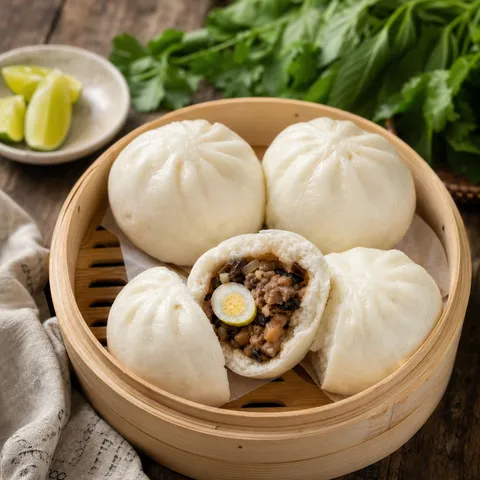 Bánh Bao (Steamed Pork Buns) — Vietnamese recipe