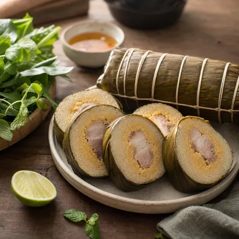 Bánh Tét (Cylindrical Sticky Rice Cake) — Vietnamese recipe
