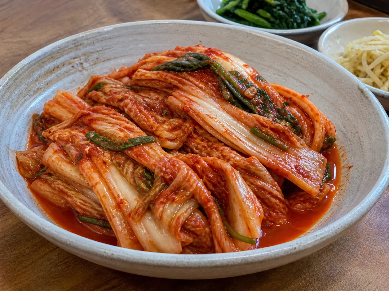 Baechu Kimchi (Napa Cabbage Kimchi) — served
