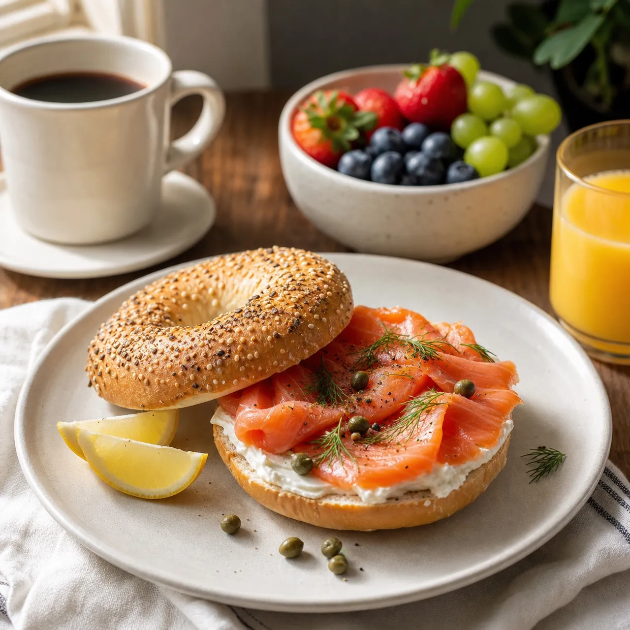 Bagel with Lox — Breakfast recipe