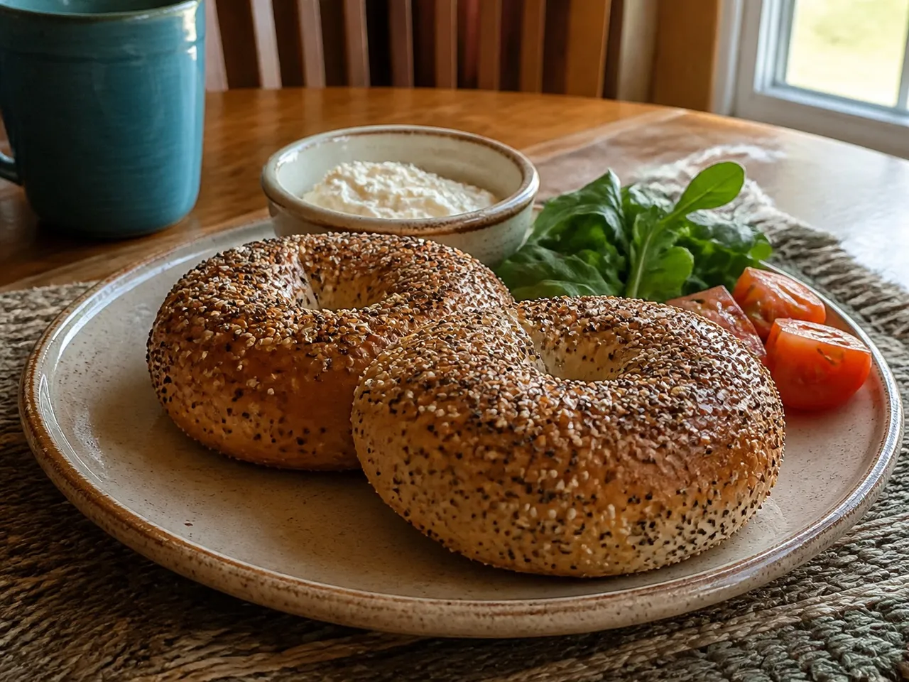 Bagels — served