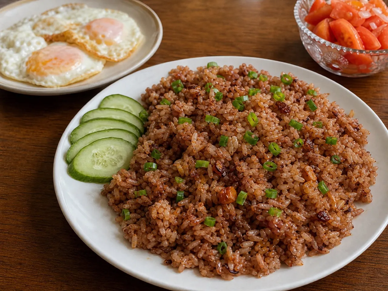 Bagoong Rice — served