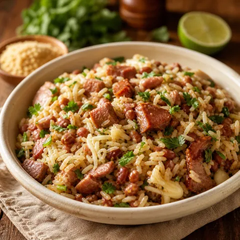 Baião de Dois (Rice and Beans with Cheese) — Brazilian recipe