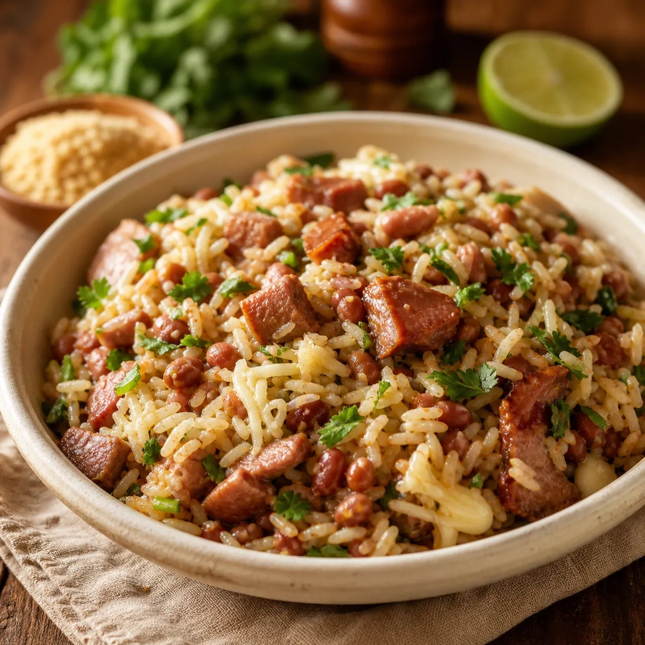 Baião de Dois (Rice and Beans with Cheese) — Brazilian recipe