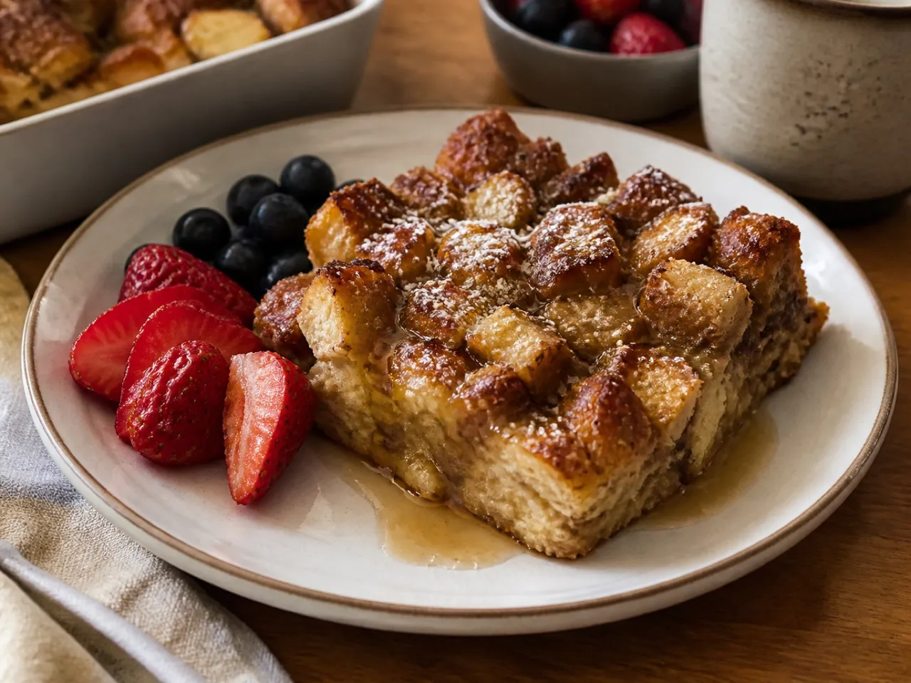 Baked French Toast Casserole — served