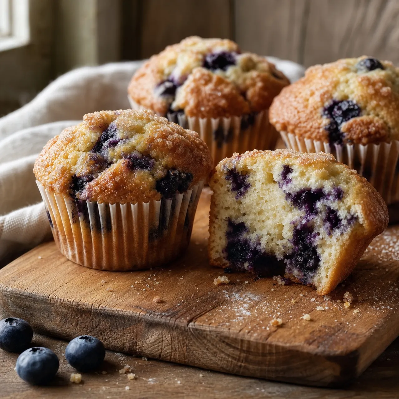 Bakery-Style Blueberry Muffins — Breads recipe