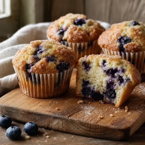 Bakery-Style Blueberry Muffins — Breads recipe