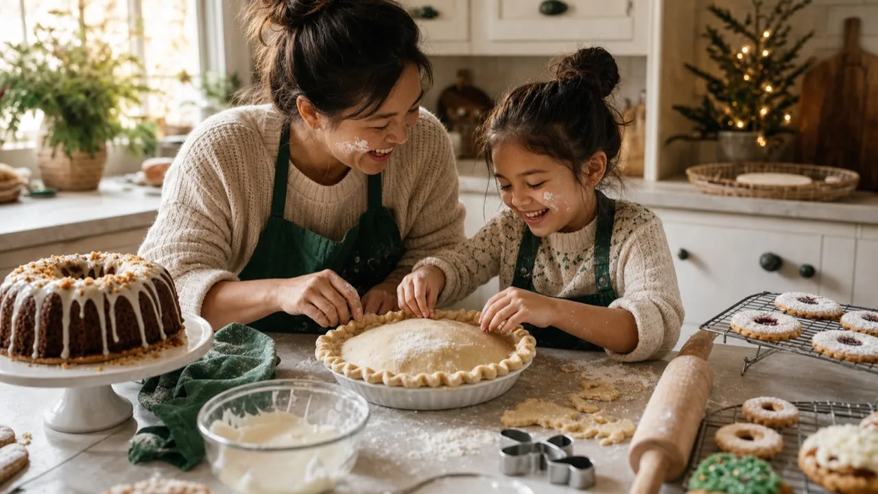 A spread of baking day dishes