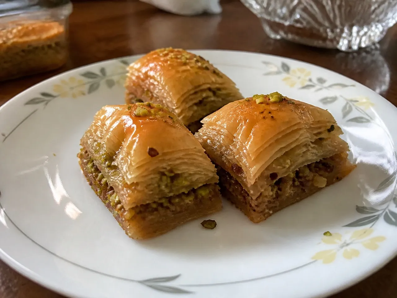 Baklava — served