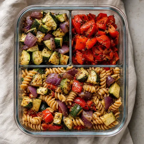 Balsamic Roasted Vegetable Pasta — Meal Prep recipe
