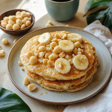 Banana Macadamia Nut Pancakes — Hawaiian recipe