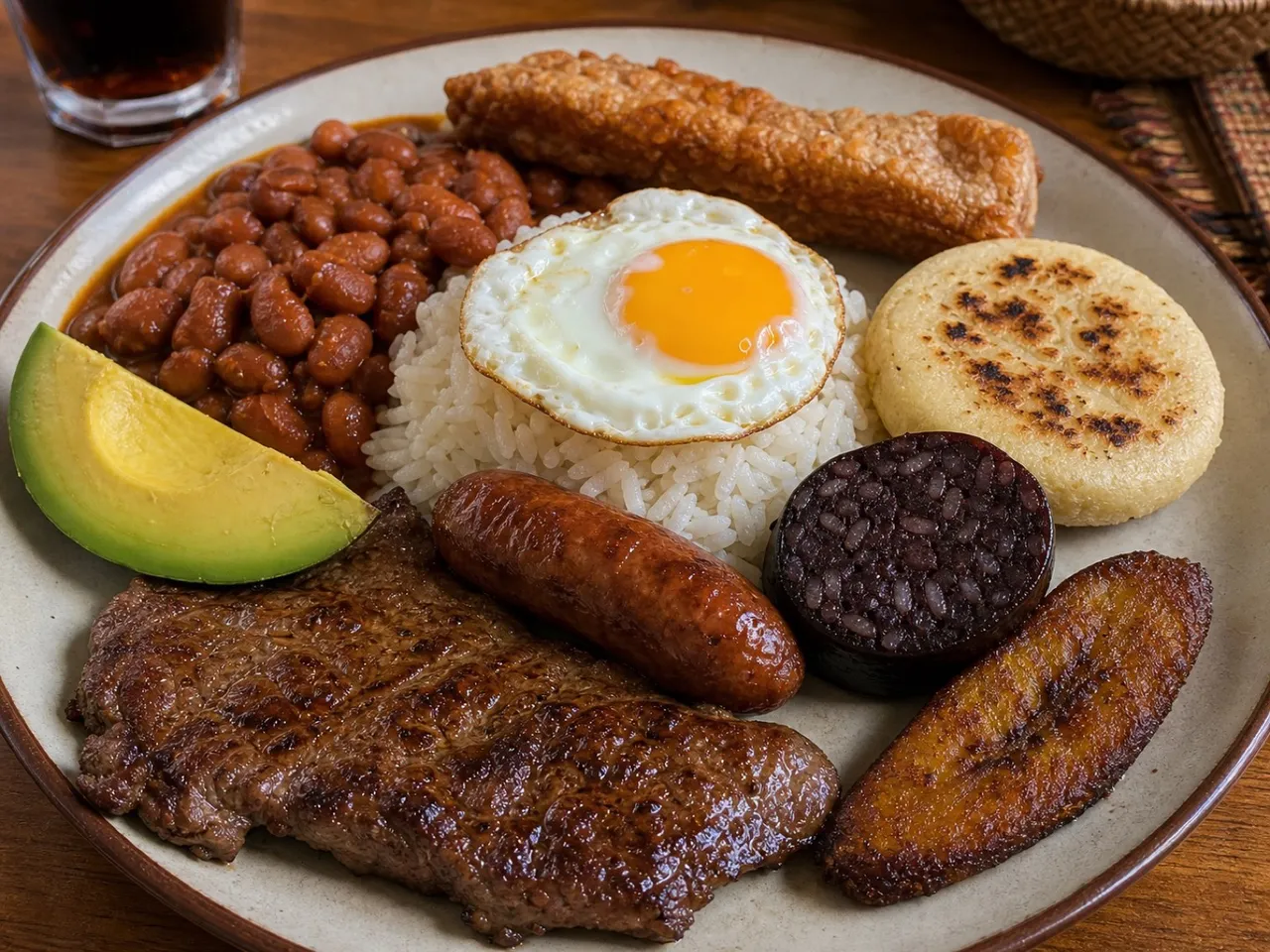 Bandeja Paisa — served