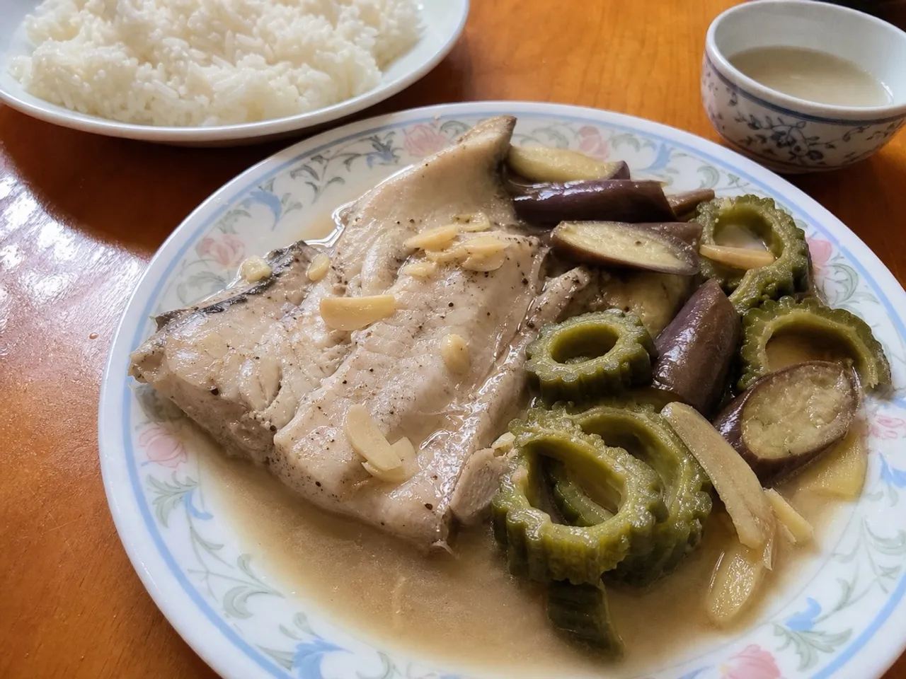 Bangus Belly Paksiw — served