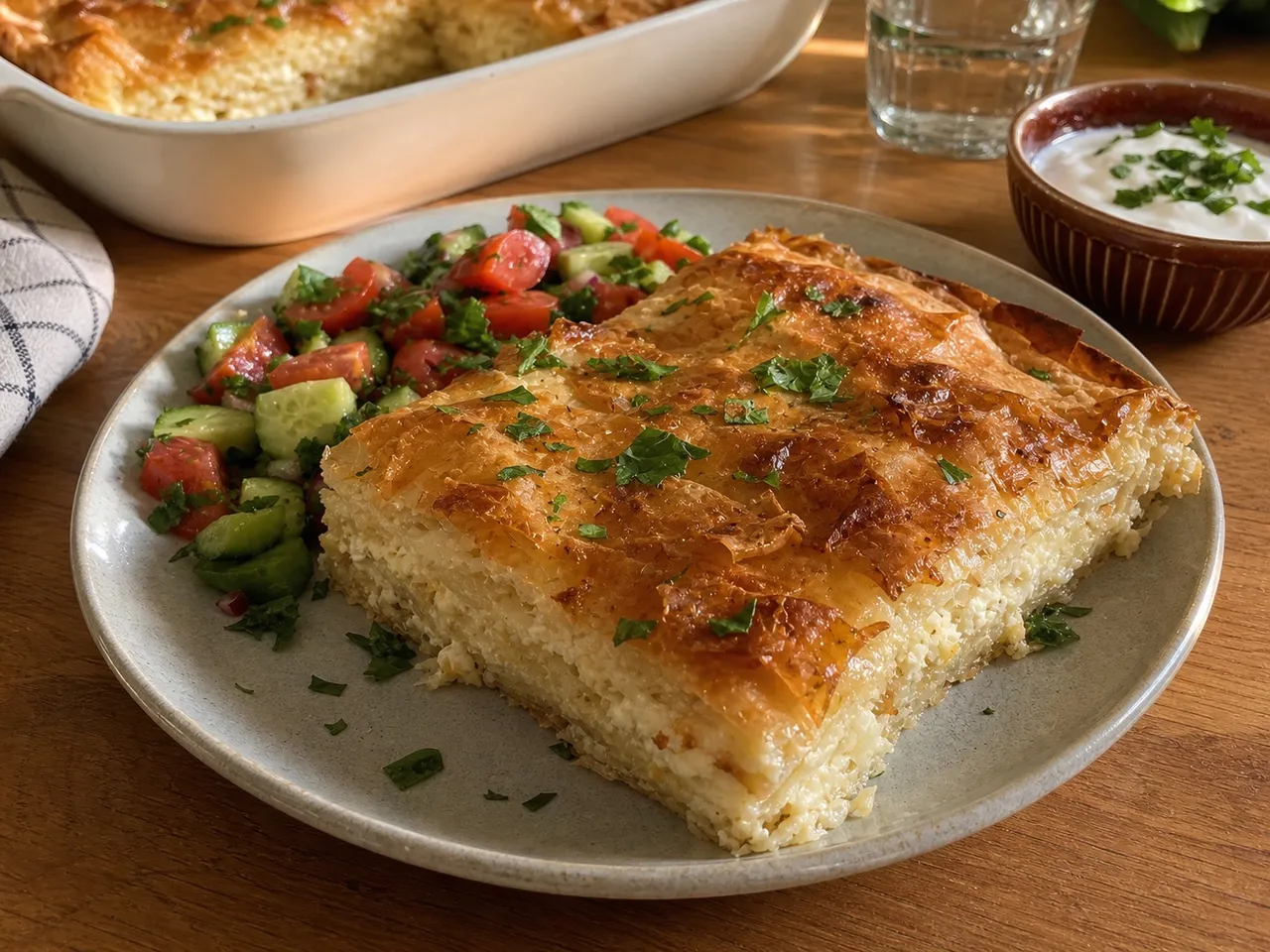 Banitsa — served