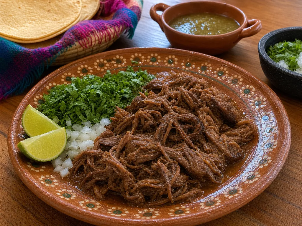 Barbacoa — plated and served
