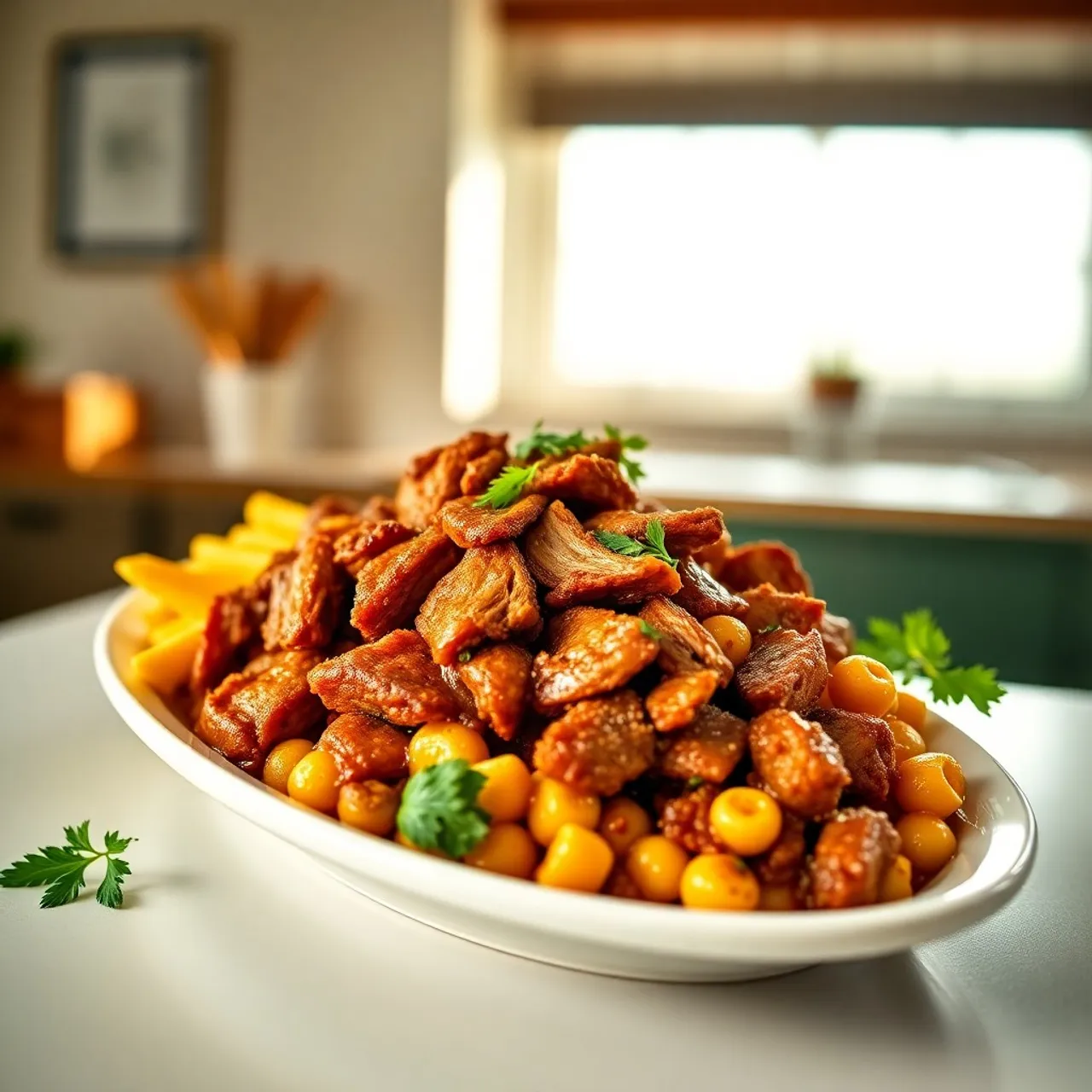 BBQ Pulled Pork Platter — Southern Soul Food recipe