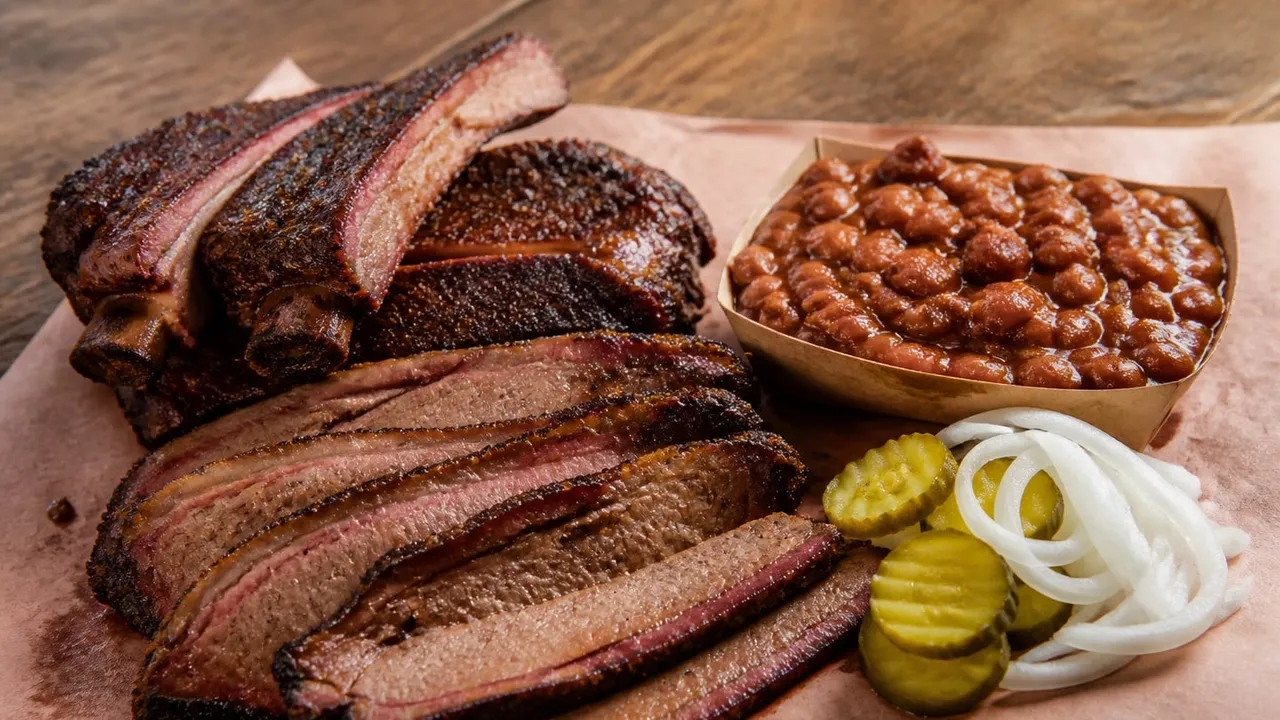 A spread of Bbq dishes