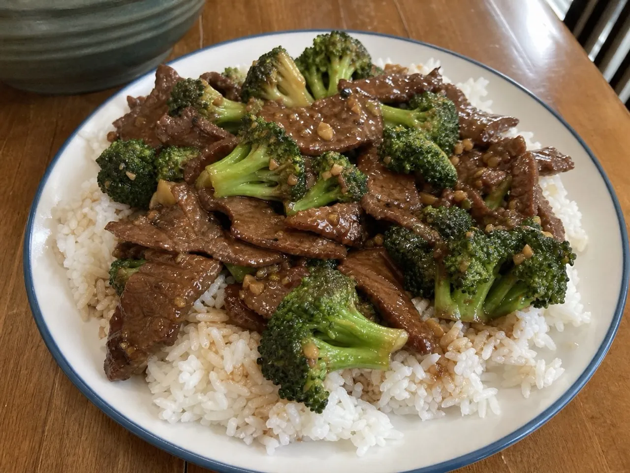 Beef and Broccoli Stir-Fry — served