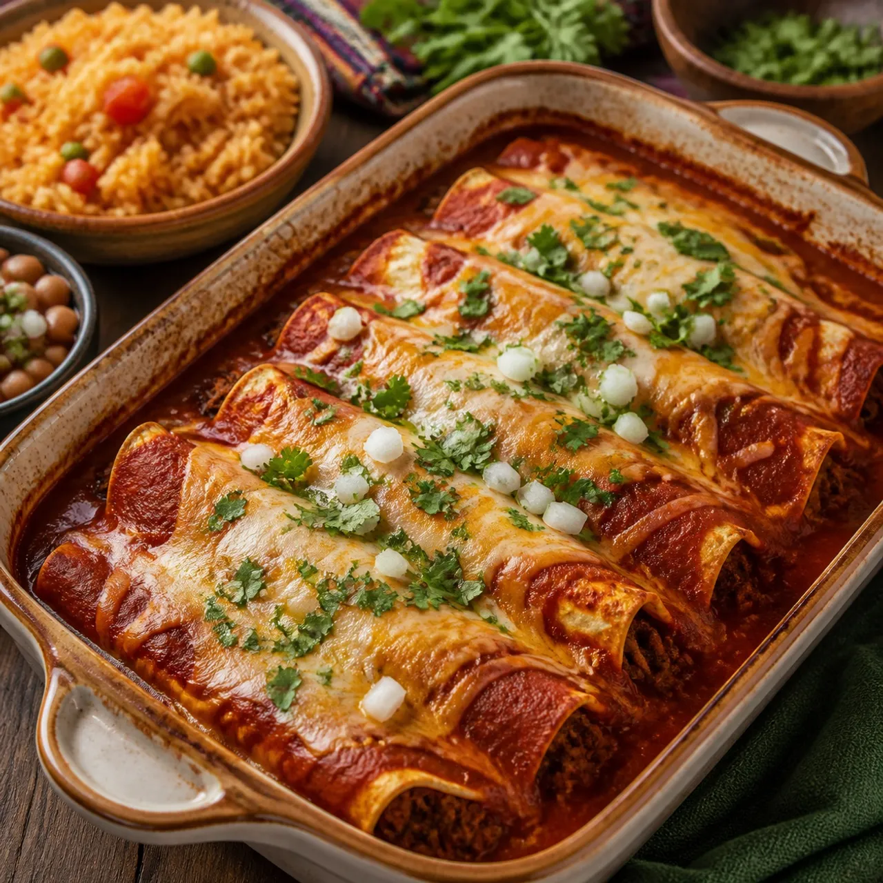 Beef Enchiladas with Red Sauce — Tex Mex recipe
