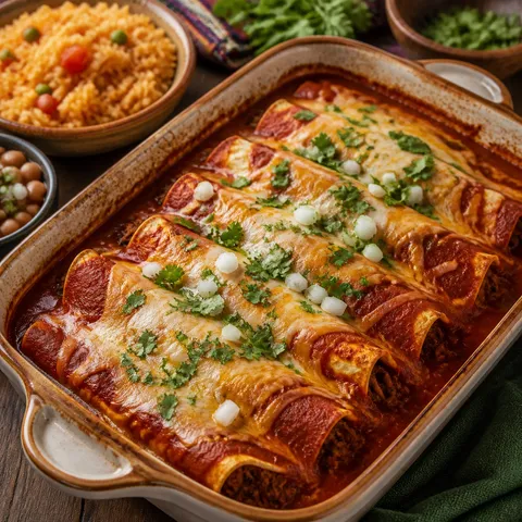 Beef Enchiladas with Red Sauce — Tex Mex recipe