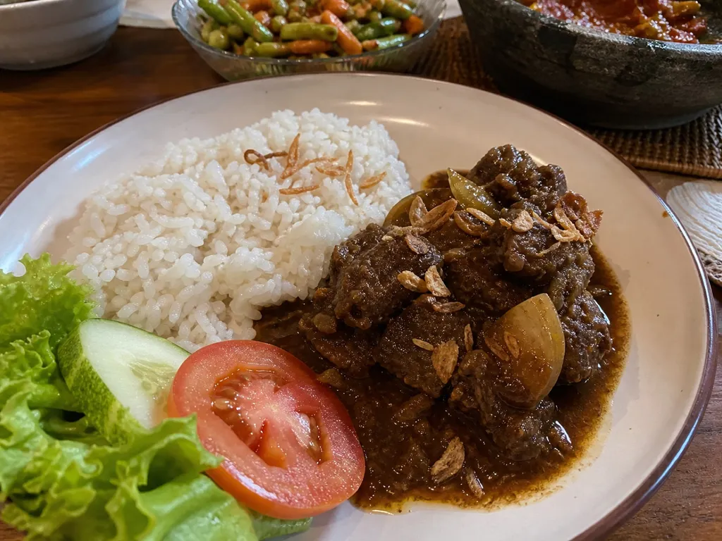 Beef Semur — plated and served