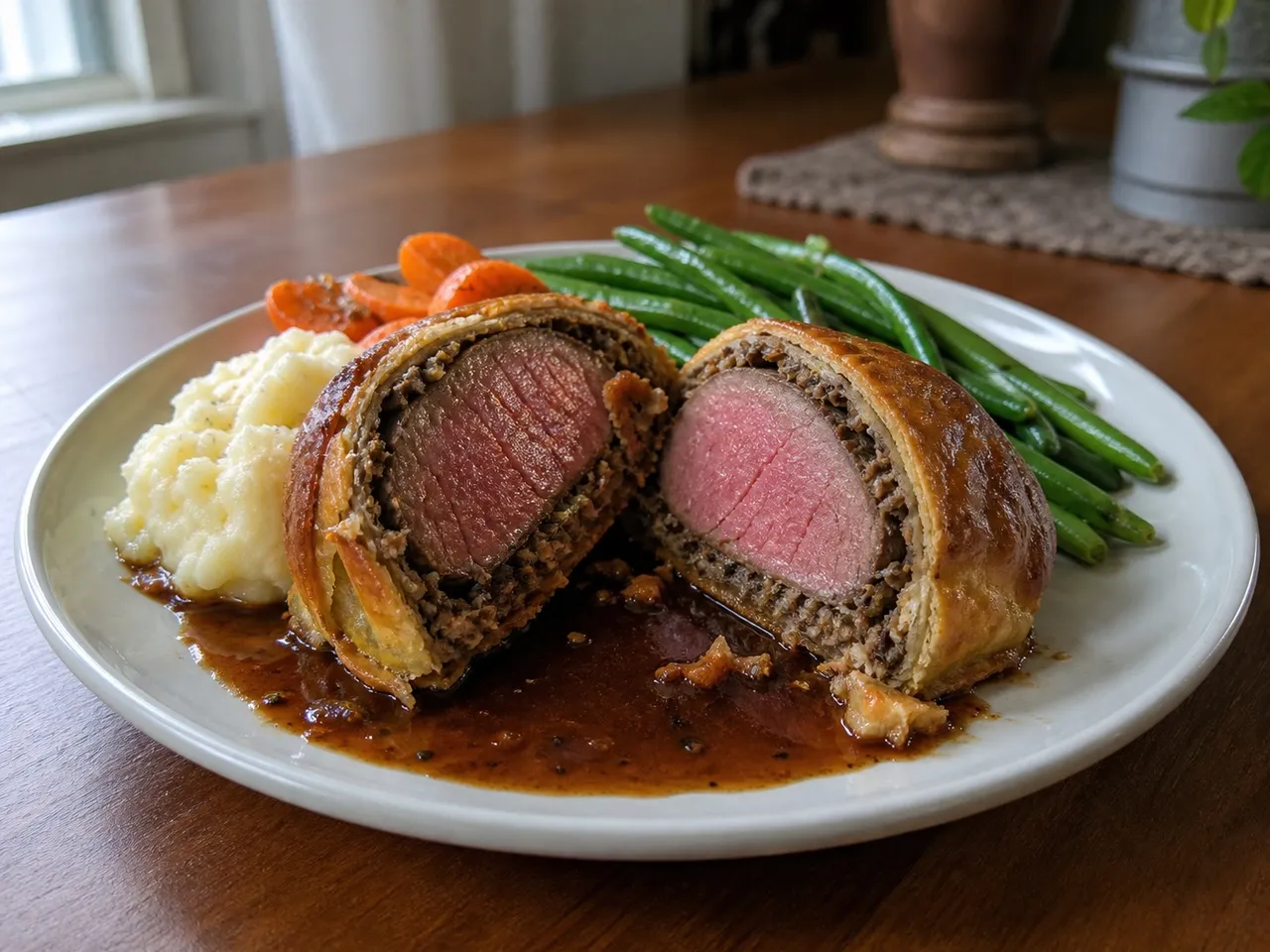 Beef Wellington — served