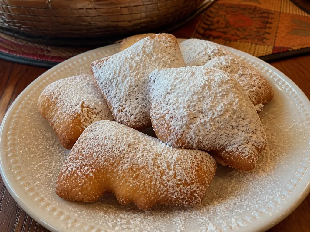 Beignets — plated and served