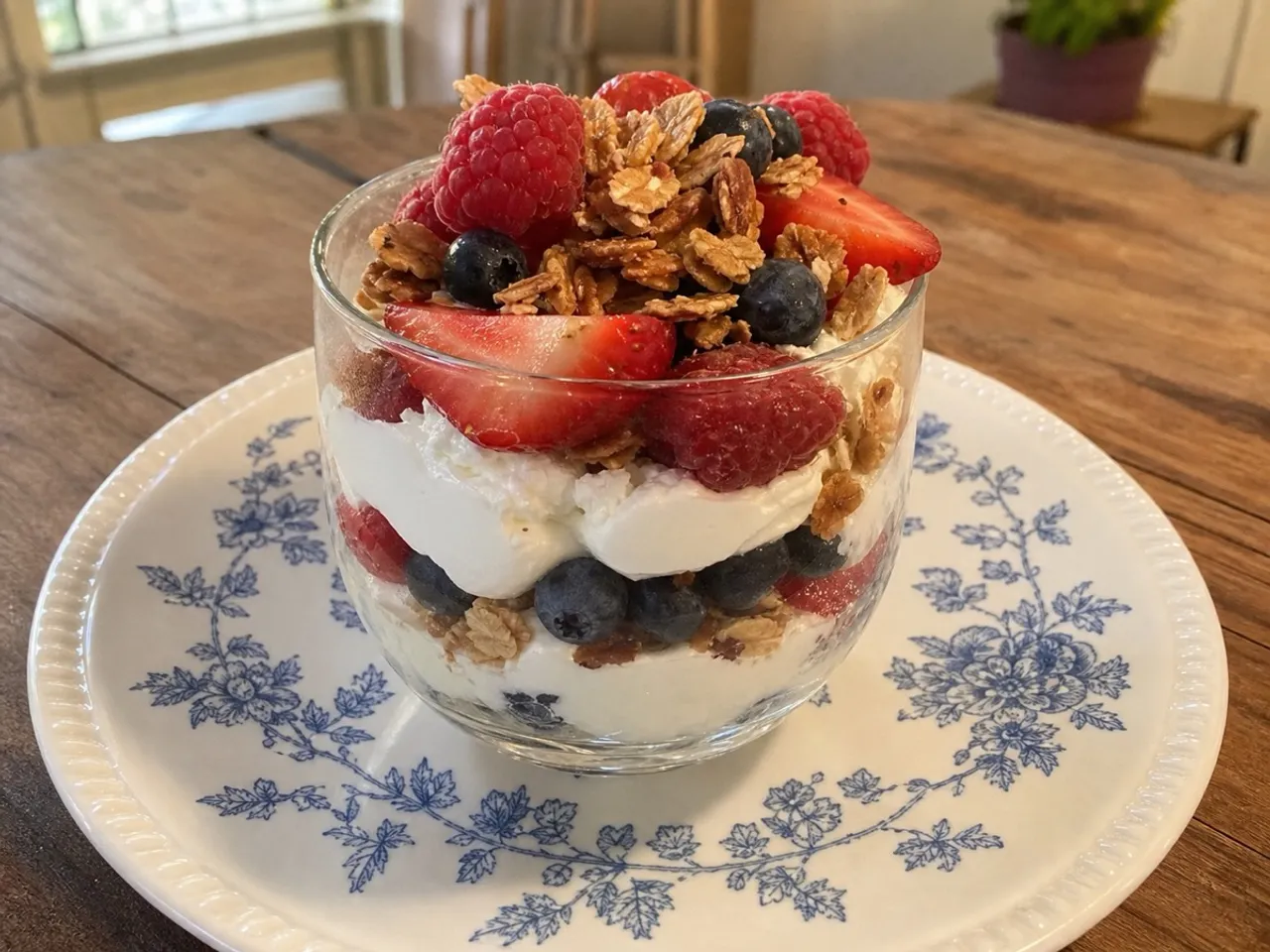 Berry Parfait — served