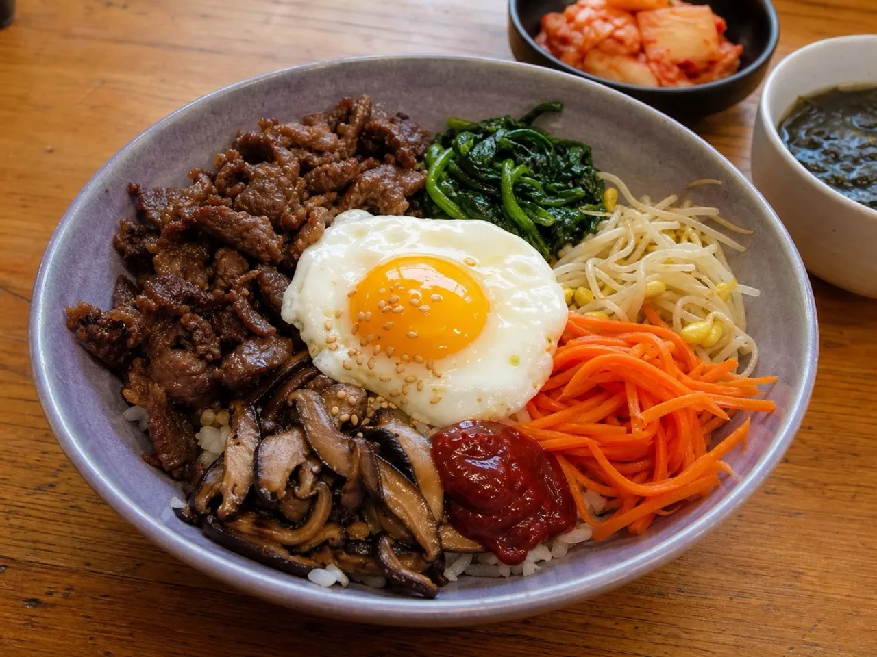 Bibimbap (Mixed Rice) — served