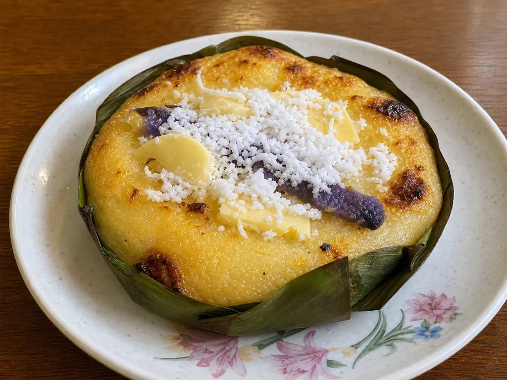 Bibingka — plated and served